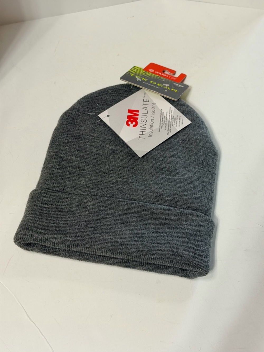 3M Thinsulate Gray Fold-Over Beanie Hat‎